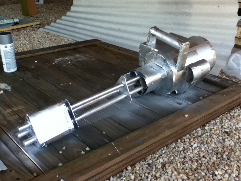Cardboard gatling gun